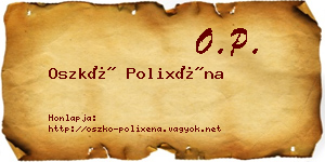 Oszkó Polixéna névjegykártya